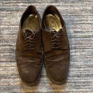 Men’s Tod's Dark Brown Suede Oxfords